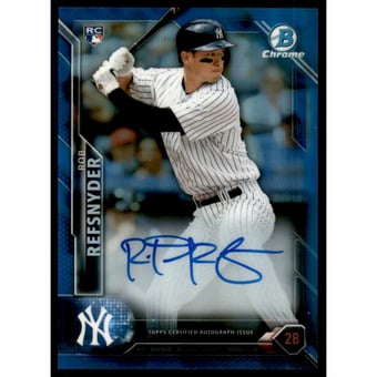 2016 Bowman Chrome Rookie Autographs Blue Refractors #CRARR Rob Refsnyder