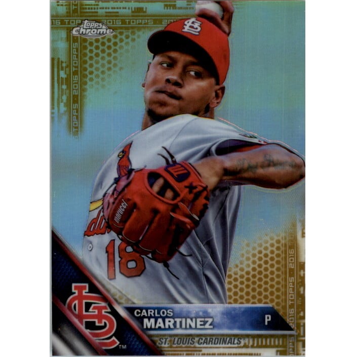 2016 Topps Chrome Gold Refractors #60 Carlos Martinez. rookie card picture