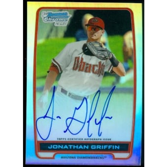 2012 Bowman Chrome Prospect Autographs Refractors #JG Jonathan Griffin