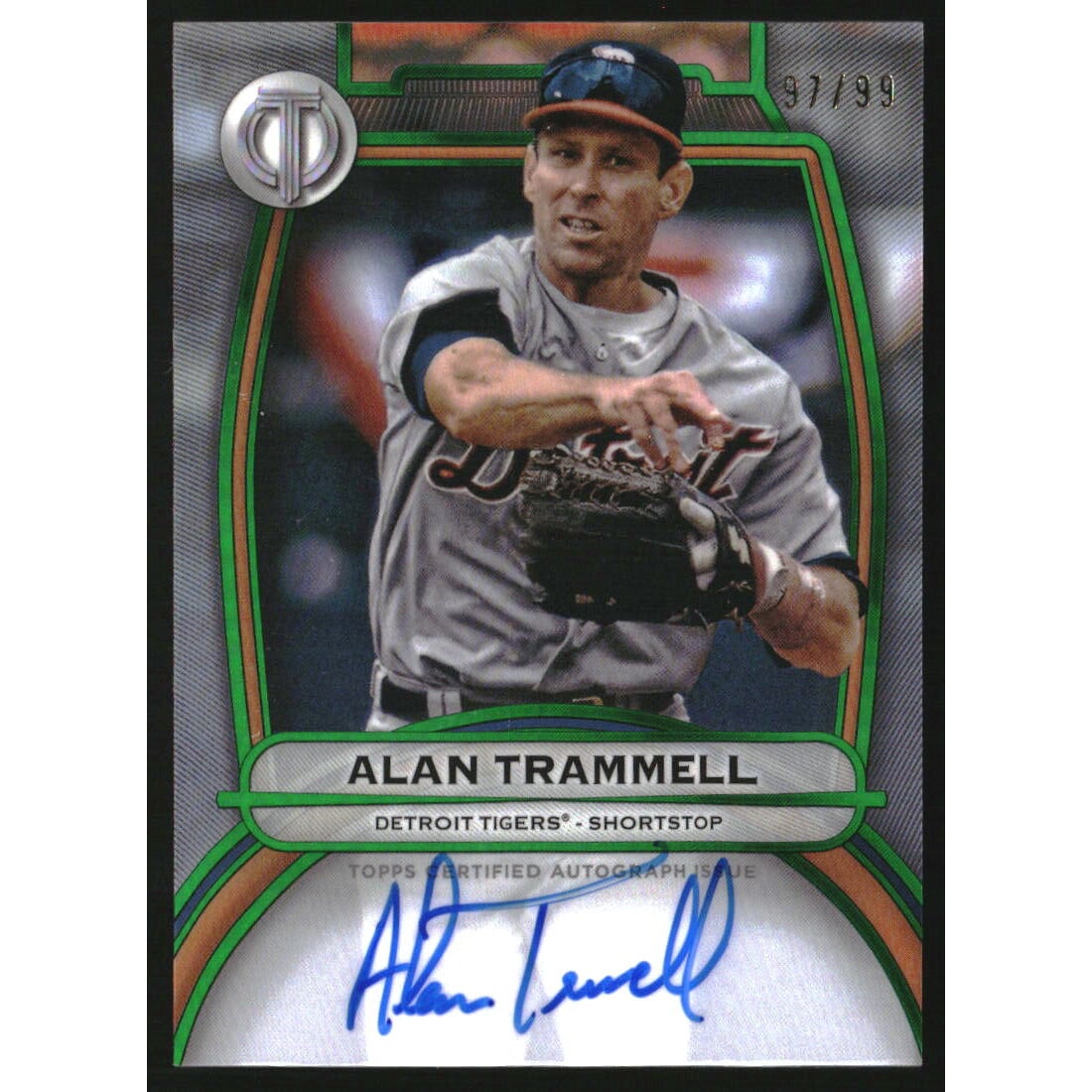 2025 Topps Tribute Autographs Green #TAATR Alan Trammell. rookie card picture