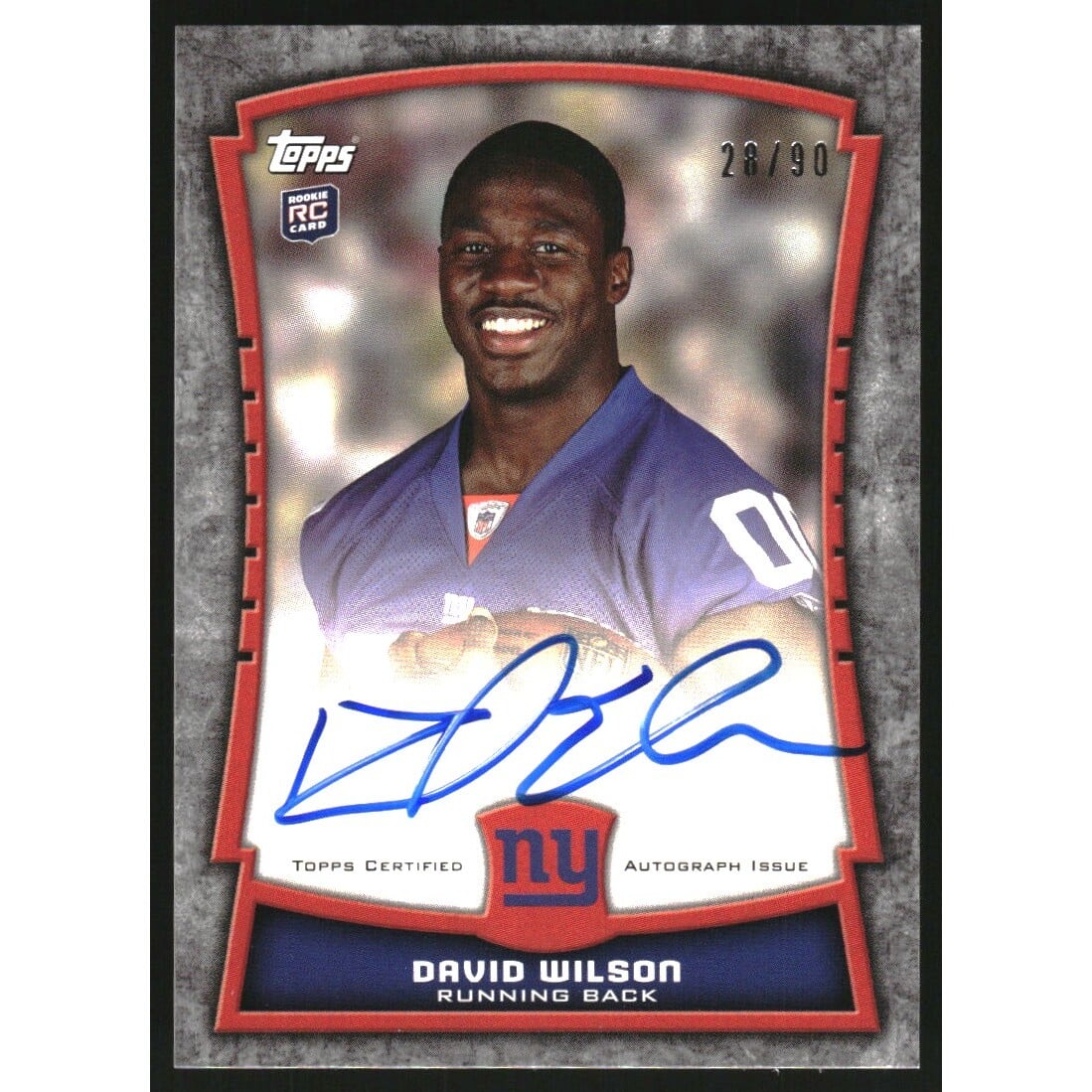 2012 Topps Rookie Premiere Autographs #RPADW David Wilson. rookie card picture
