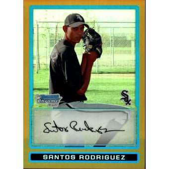 2009 Bowman Chrome Prospects Gold Refractors #BCP173 Santos Rodriguez