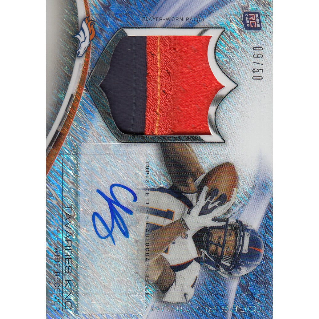 2013 Topps Platinum Rookie Patch Autographs Prism Refractors #ARPTK Tavarres King. rookie card picture
