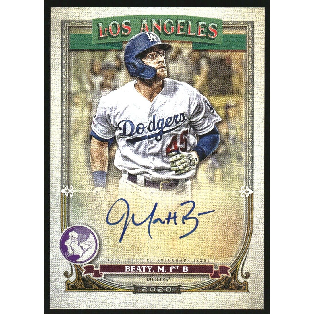 2020 Topps Gypsy Queen Autographs GQ Logo Swap #GQAMBE Matt Beaty. rookie card picture