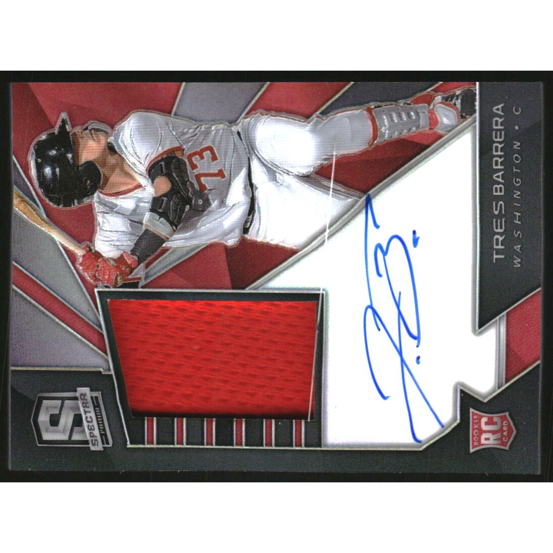 2020 Panini Spectra #127 Tres Barrera AU JSY RC. rookie card picture