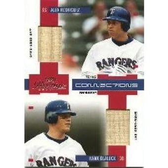2004 Playoff Prestige Connections Material #6 Alex Rodriguez Bat/Mark Texeira Bat