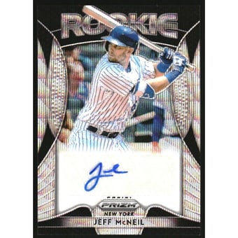 2019 Panini Prizm Rookie Autographs Prizms Blue Wave #50 Jeff McNeil/60