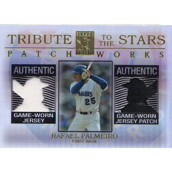 2003 Topps Tribute Contemporary Tribute to the Stars Patchworks Dual Relics #RP Rafael Palmeiro