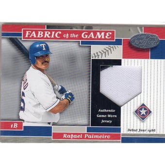 2002 Leaf Certified Fabric of the Game #137DY Rafael Palmeiro/86