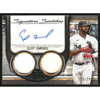2023 Topps Museum Collection Signature Swatches Dual Relic Autographs #SWDRAEJ Eloy Jimenez/299