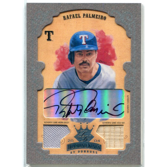 2004 Diamond Kings DK Combos Framed Silver #39 Rafael Palmeiro Bat-Jsy/5