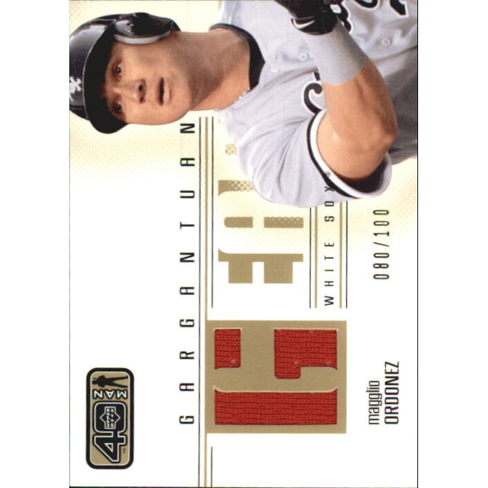 2002 Upper Deck 40-Man Gargantuan Gear Gold #GMO Magglio Ordonez. rookie card picture