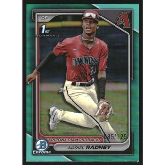 2024 Bowman Chrome Prospects Aqua Refractors #BCP191 Adriel Radney