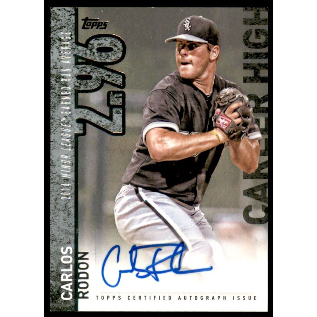 2015 Topps Career High Autographs #CHACR Carlos Rodon S2. rookie card picture