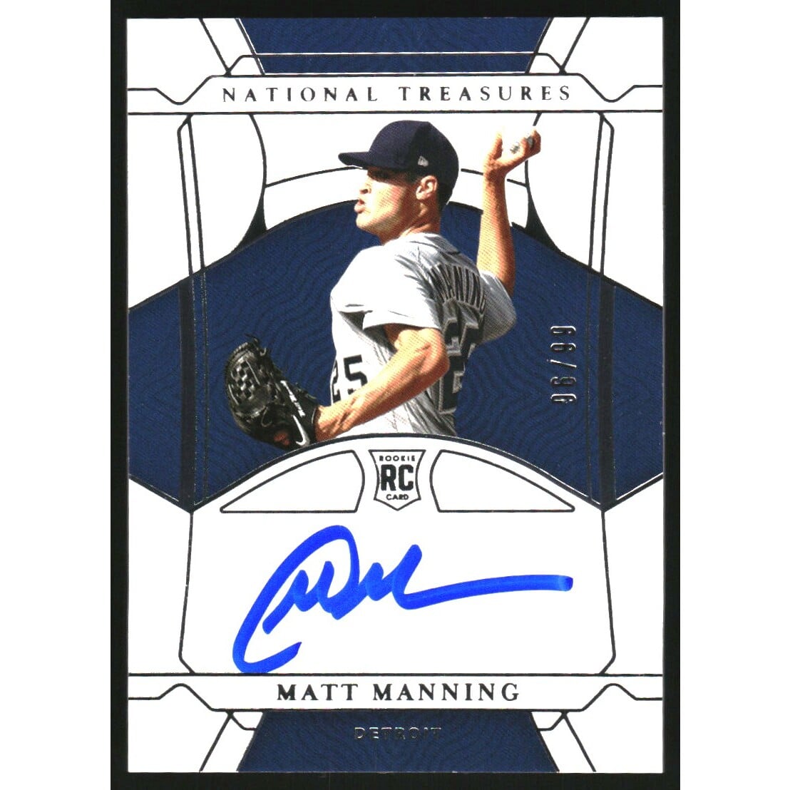 2022 Panini National Treasures Rookie Signatures #10 Matt Manning. rookie card picture