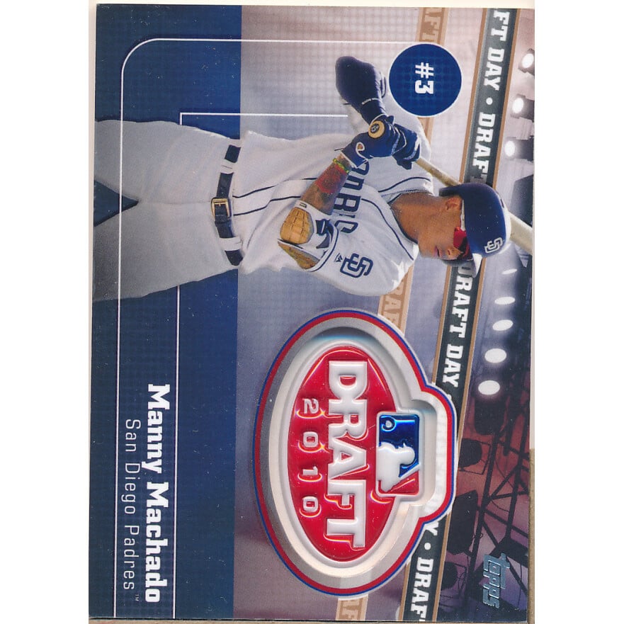 2020 Topps Draft Day Medallions Gold #DDMMM Manny Machado. rookie card picture