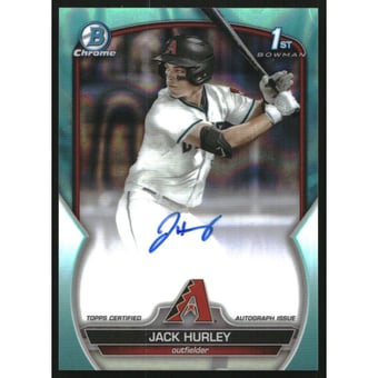 2023 Bowman Chrome Draft Autographs Aqua Lava Refractors #CDAJH Jack Hurley