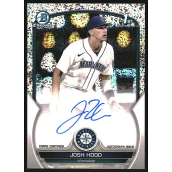 2023 Bowman Chrome Prospect Autographs Speckle Refractors #CPAJHD Josh Hood