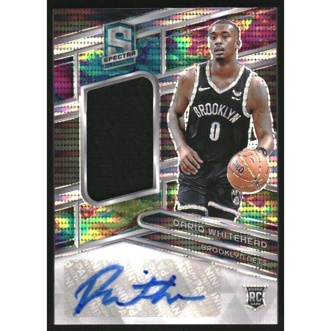 2023-24 Panini Spectra Celestial #219 Dariq Whitehead JSY AU/99. rookie card picture