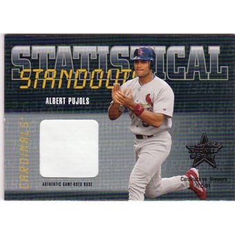 2002 Leaf Rookies and Stars Statistical Standouts Materials #SS20 Albert Pujols Base/100