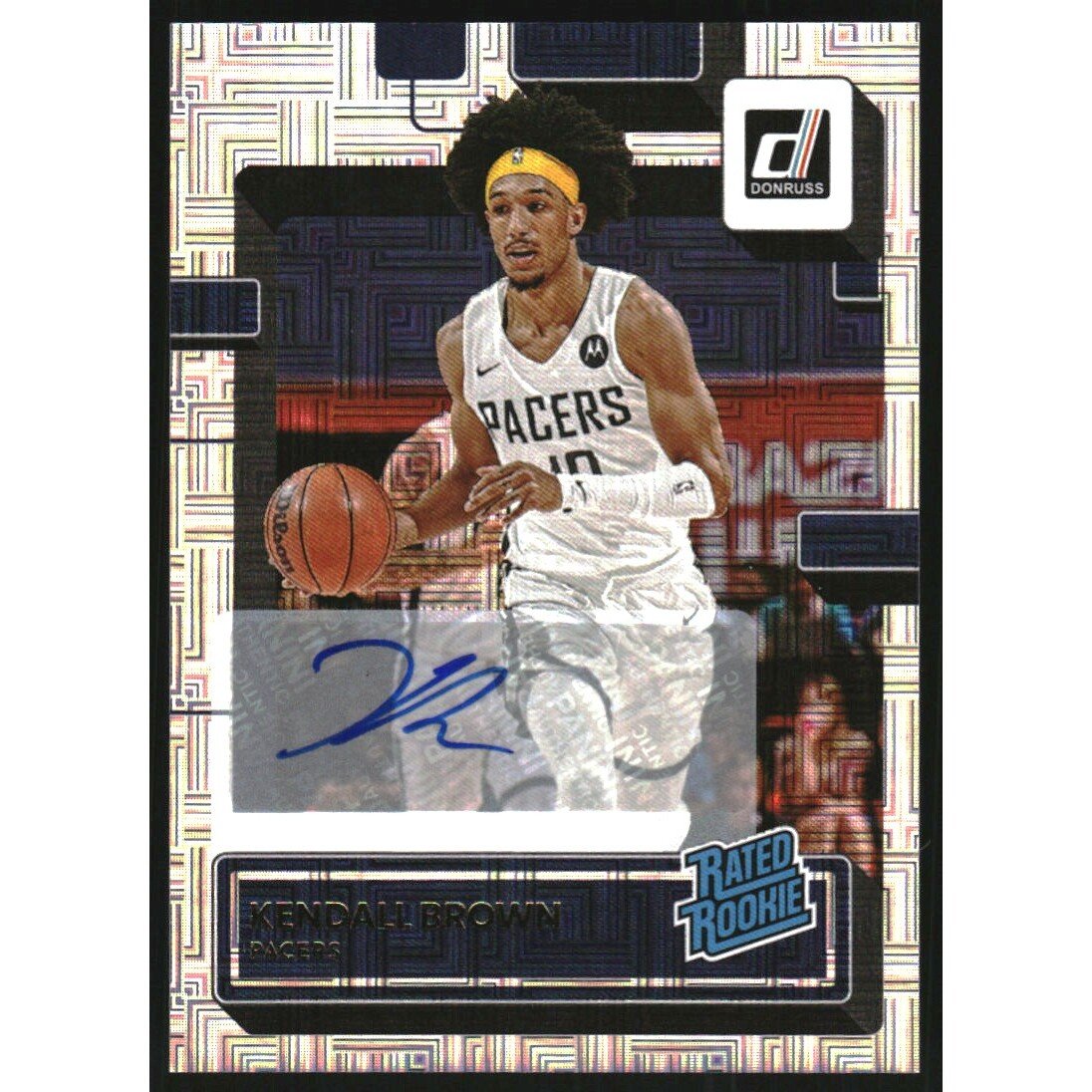 2022-23 Donruss Rated Rookies Signatures Choice #247 Kendall Brown. rookie card picture
