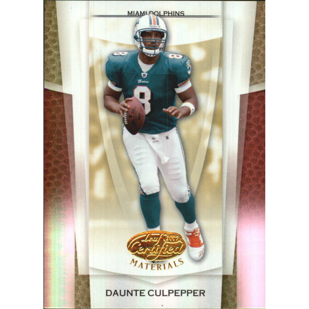 2007 Leaf Certified Materials Mirror Gold #78 Daunte Culpepper 2007 Leaf Certified Materials Mirror Gold #78 Daunte Culpepper