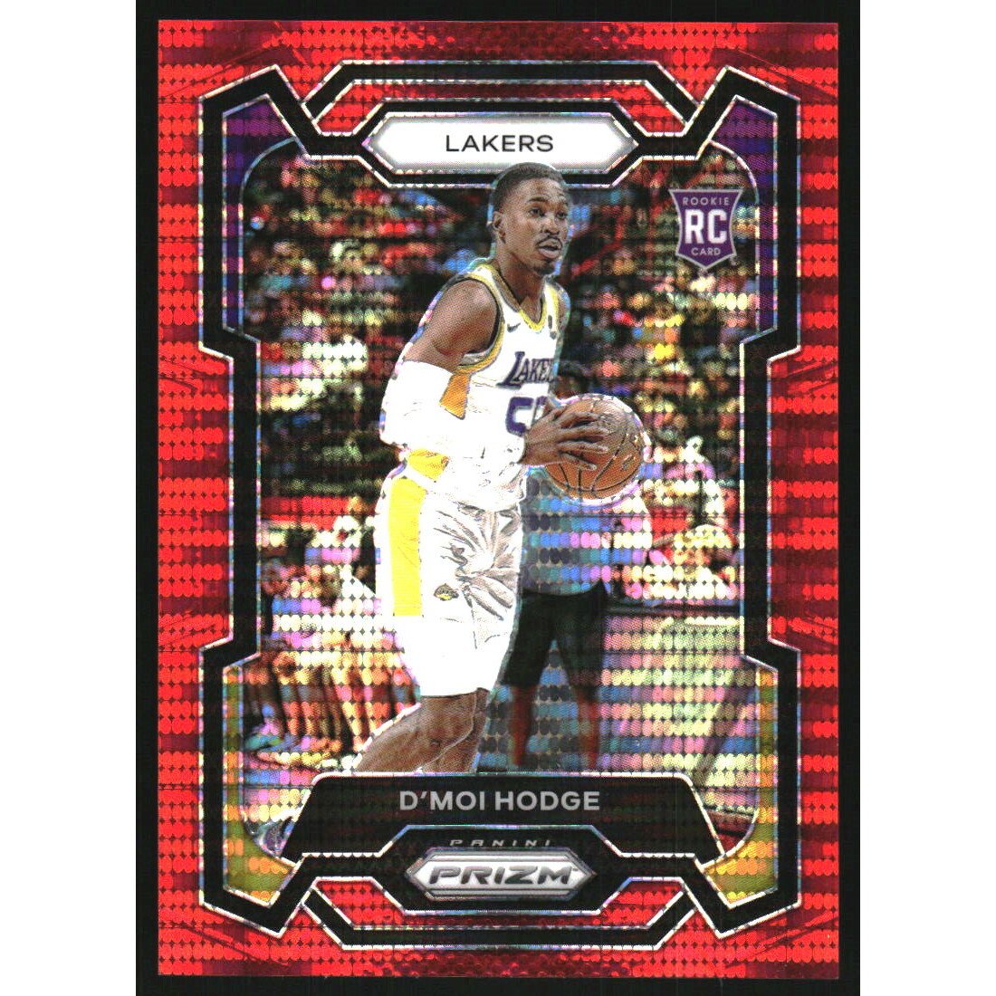2023-24 Panini Prizm Prizms Red Seismic #298 D'Moi Hodge. rookie card picture