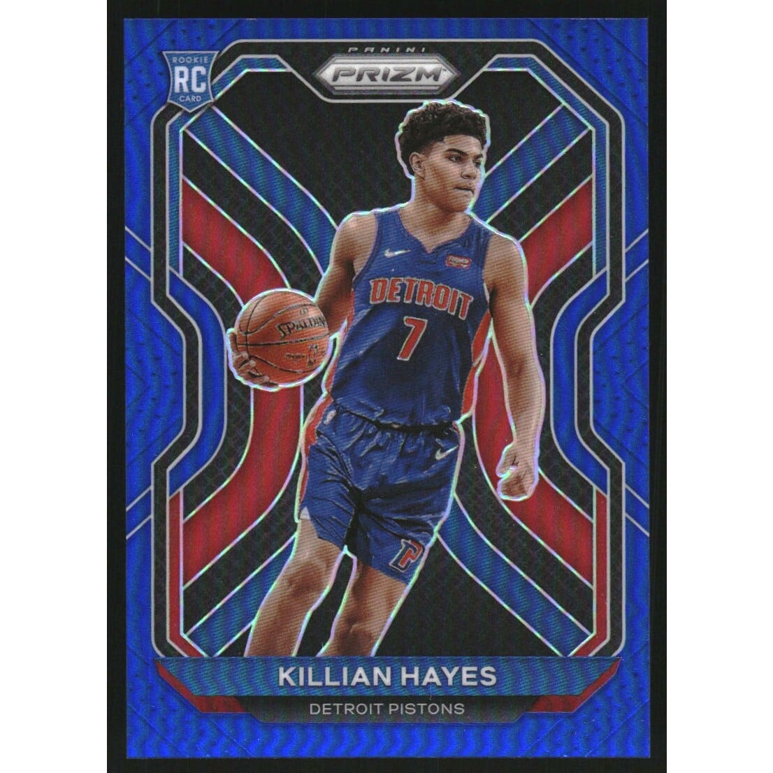 2020-21 Panini Prizm Prizms Blue #270 Killian Hayes. rookie card picture