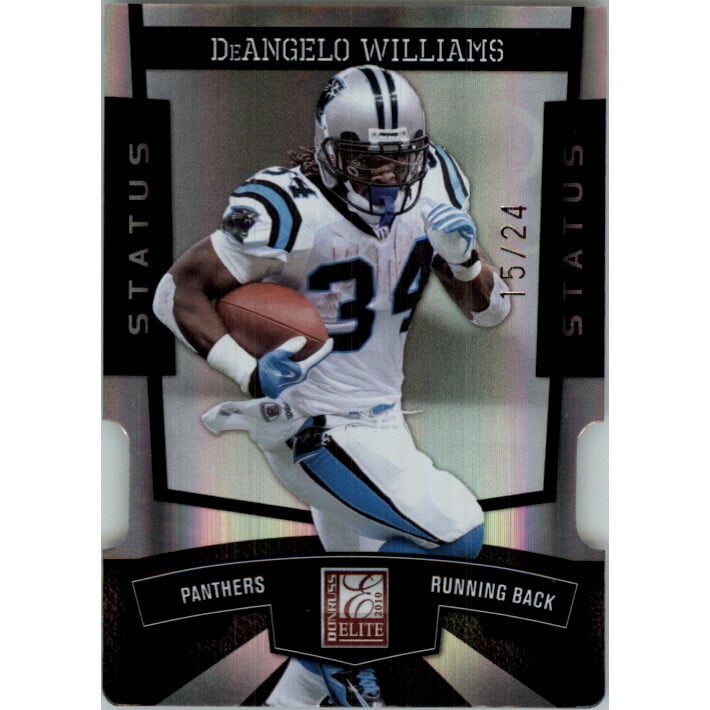2010 Donruss Elite Status Black #13 DeAngelo Williams. rookie card picture
