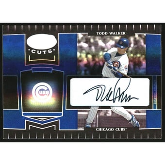 2004 Leaf Certified Cuts Marble Signature Blue #48 Todd Walker/75