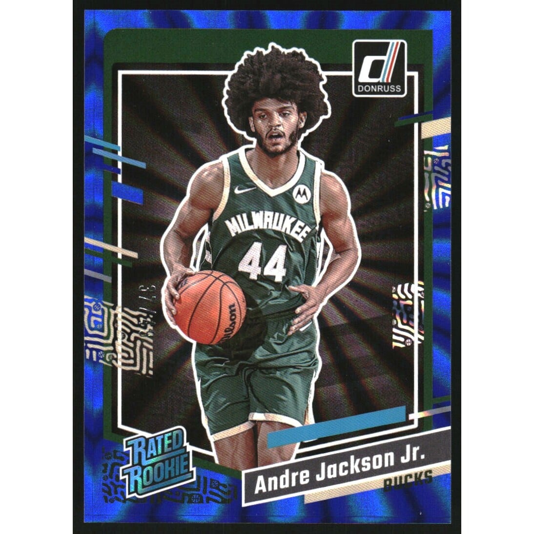 2023-24 Donruss Holo Blue Laser #210 Andre Jackson Jr.. rookie card picture