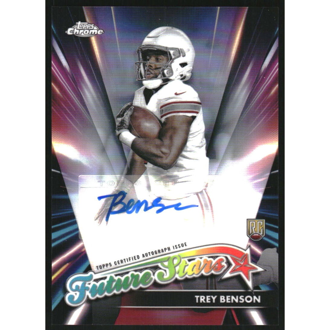 2024 Topps Chrome Future Stars Autographs Refractors #FSATB Trey Benson. rookie card picture