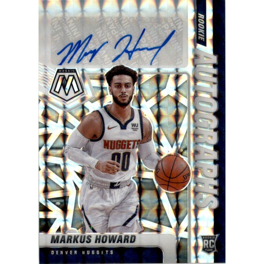 2020-21 Panini Mosaic Rookie Autographs Mosaic #3 Markus Howard. rookie card picture