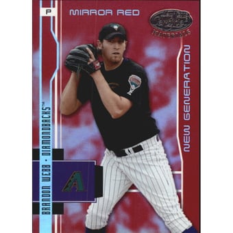 2003 Leaf Certified Materials Mirror Red #240 Brandon Webb NG