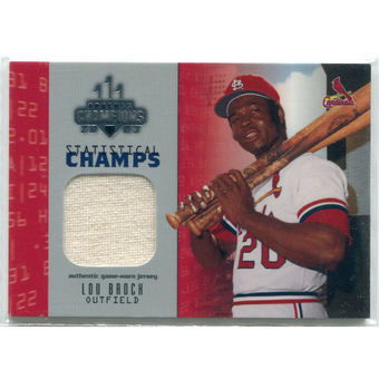 2003 Donruss Champions Statistical Champs Materials #15 Lou Brock Jsy/250