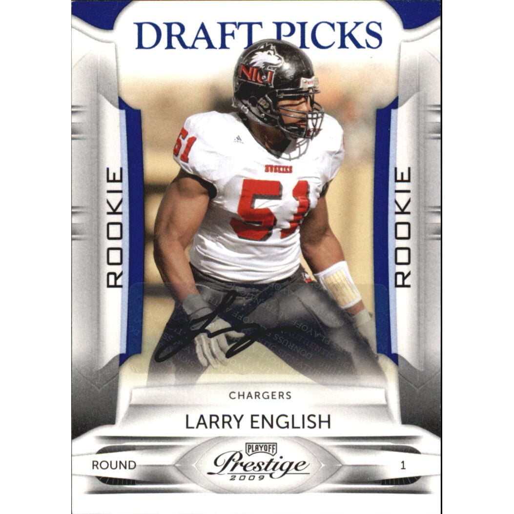 2009 Playoff Prestige Draft Picks Autographs #165 Larry English/499