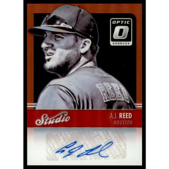 2016 Donruss Optic Studio Signatures Red #17 A.J. Reed/25