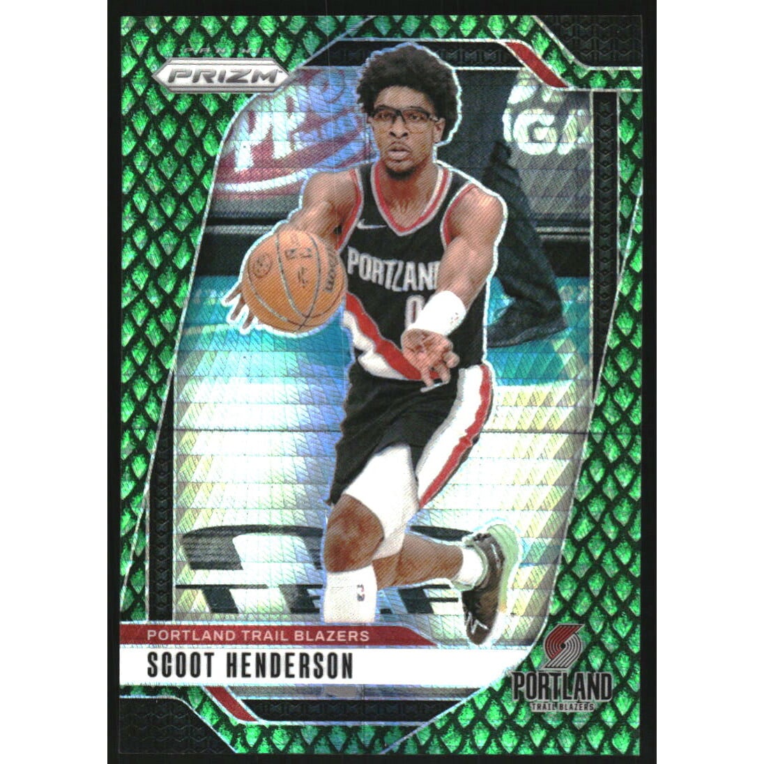 2024-25 Panini Prizm Prizms Jade Dragon Scale #94 Scoot Henderson. rookie card picture
