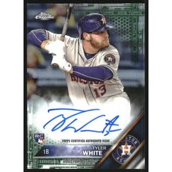 2016 Topps Chrome Rookie Autographs Green Refractors #RATW Tyler White
