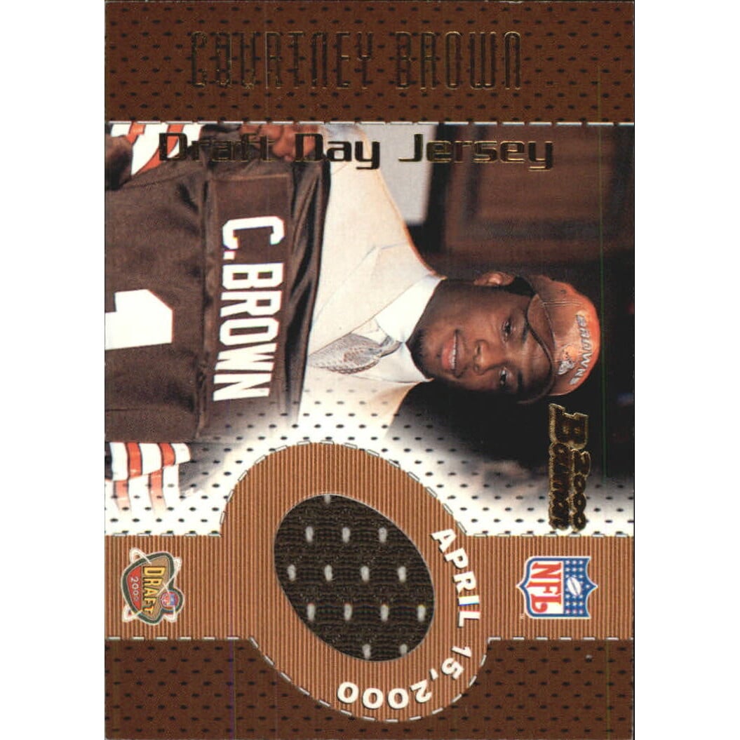 2000 Bowman Draft Day Relics #CB Courtney Brown. rookie card picture
