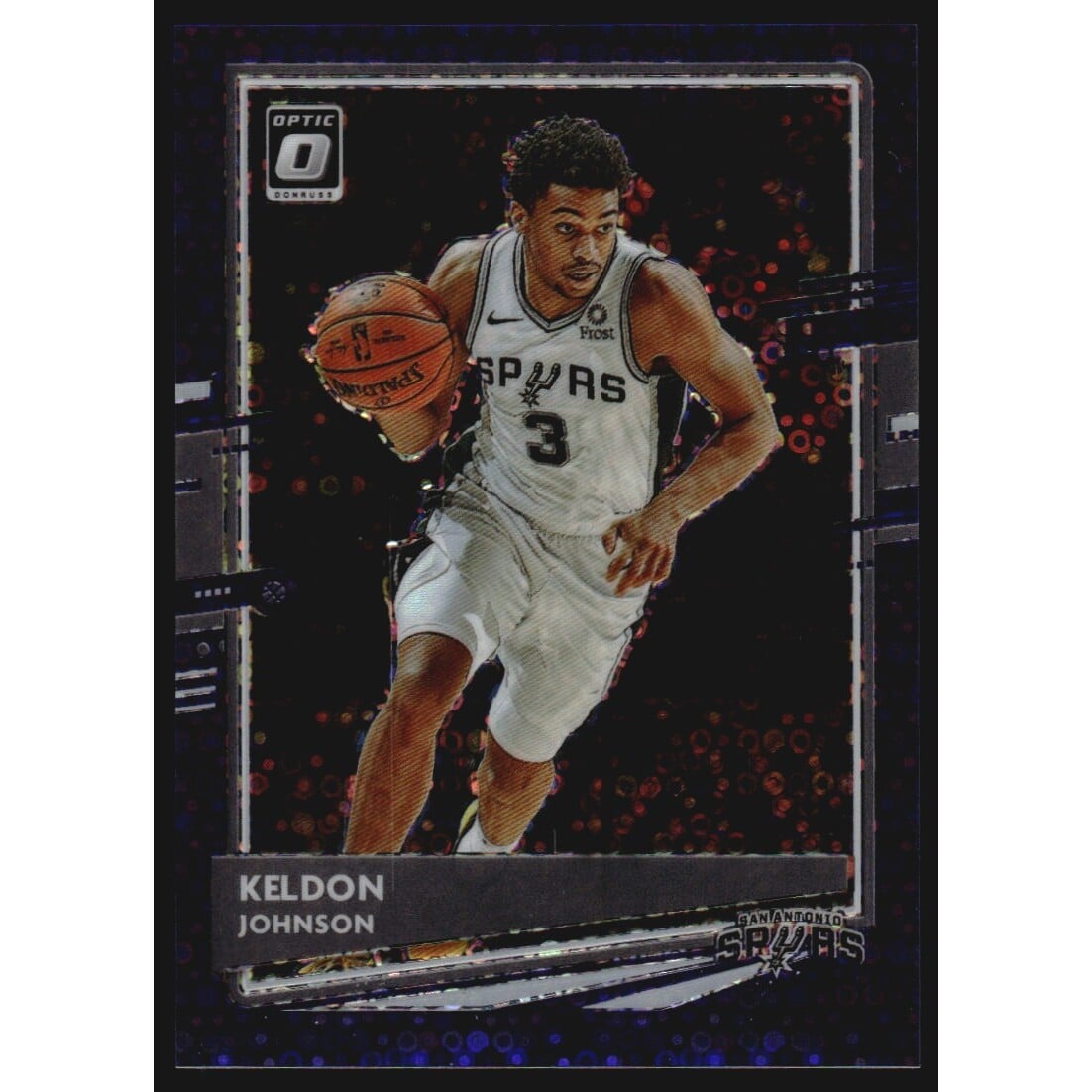 2020-21 Donruss Optic Fast Break Purple #10 Keldon Johnson. rookie card picture