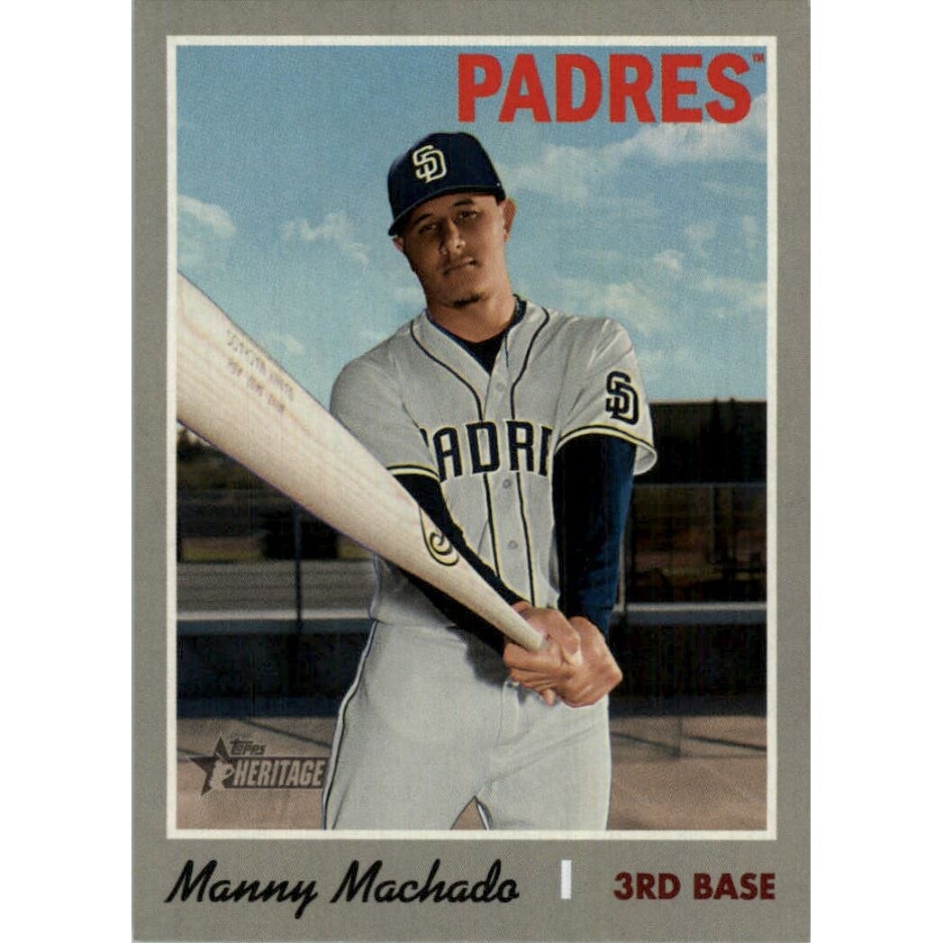 2019 Topps Heritage Traded Variations #520 Manny Machado. rookie card picture
