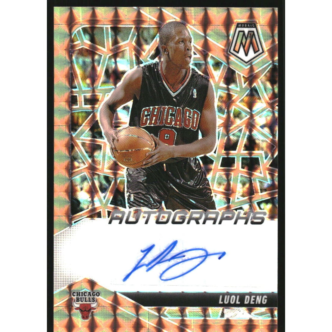 2024-25 Panini Mosaic Autographs Mosaic Bronze #49 Luol Deng. rookie card picture