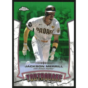 2025 Topps Chrome Youthquake Green Refractors #YQ48 Jackson Merrill