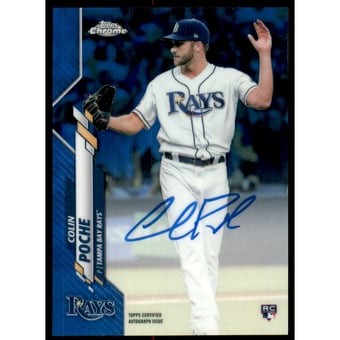 2020 Topps Chrome Rookie Autographs Blue Refractors #RACPO Colin Poche