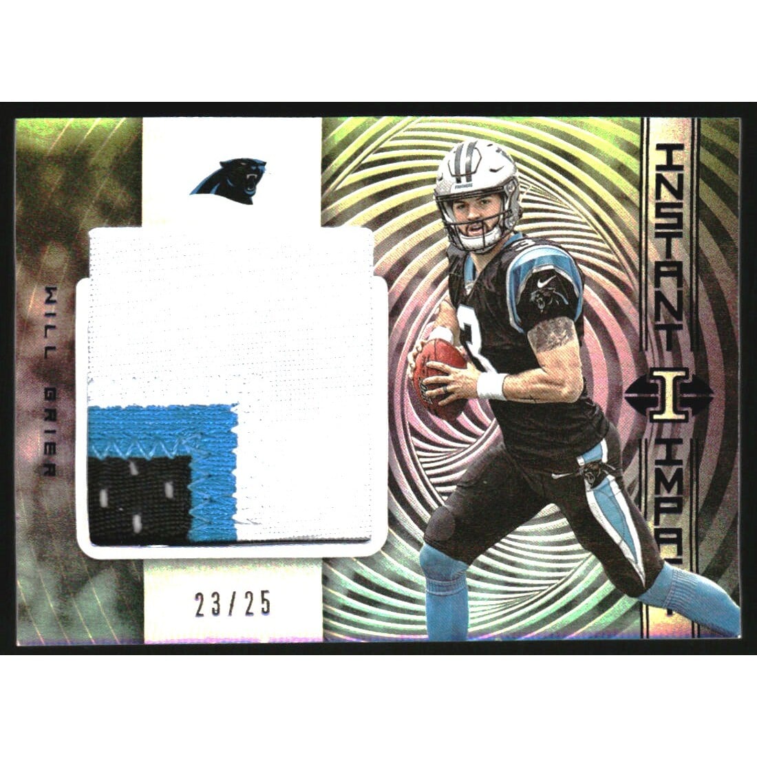 2019 Panini Illusions Instant Impact Jerseys Black #30 Will Grier. rookie card picture