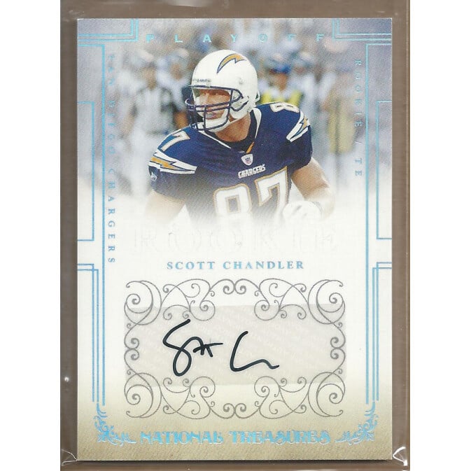 2007 Playoff National Treasures #188 Scott Chandler AU RC