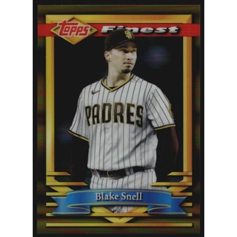 2021 Finest Flashbacks Gold Refractors #134 Blake Snell