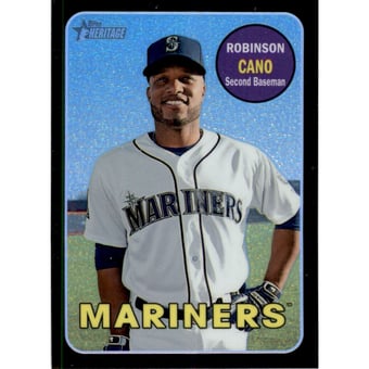 2018 Topps Heritage Chrome Black Refractors #THC301 Robinson Cano