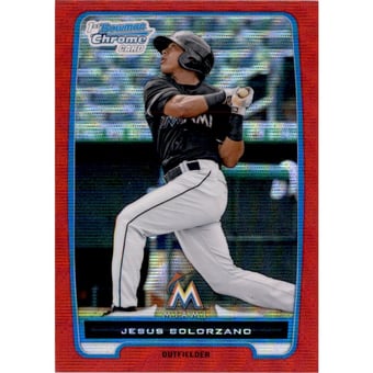 2012 Bowman Chrome Prospects Red Wave Refractors #BCP178 Jesus Solorzano